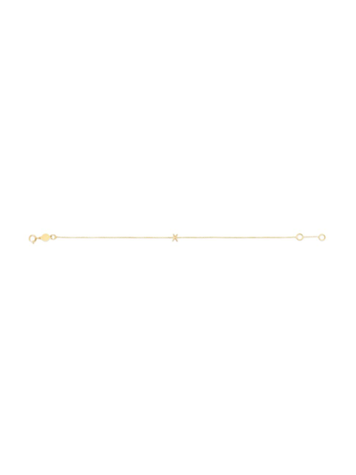 Saks Fifth Avenue 14k Yellow Gold Initial Charm Bracelet In Initial X