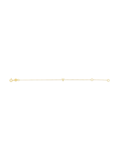 Saks Fifth Avenue 14k Yellow Gold Initial Charm Bracelet In Initial V