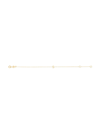 Saks Fifth Avenue 14k Yellow Gold Initial Charm Bracelet In Initial S