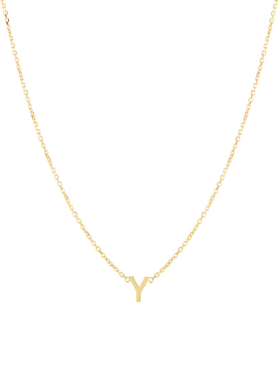 Saks Fifth Avenue 14k Yellow Gold Initial Pendant Necklace In Initial Y