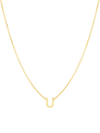 Saks Fifth Avenue 14k Yellow Gold Initial Pendant Necklace In Initial U