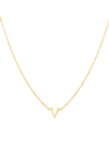 Saks Fifth Avenue 14k Yellow Gold Initial Pendant Necklace In Initial V