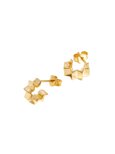 Missoma Celestial Star-shaped 18ct Recycled Gold-plated Sterling Silver Huggie Earrings