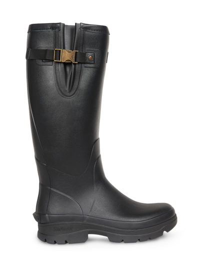 Barbour Tempest Lug Sole Rubber Boots In Black