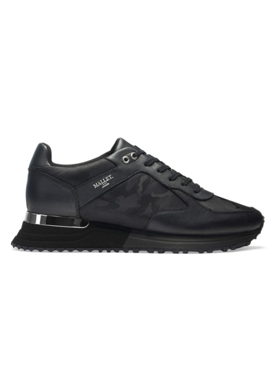 Mallet Lux Runner Midnight Camo Trainers In Black