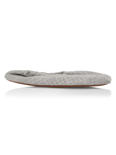 Skin Square-toe Quilted Cotton And Cashmere-blend Slippers In Heather Grey