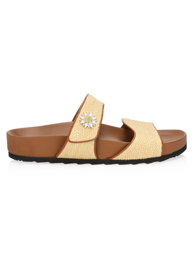 Fabrizio Viti Davis Berkley Slide Sandals In Raffia