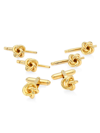 David Donahue Knot Goldtone Stud & Cufflink Set