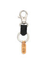 IL BISONTE MEN'S LEATHER TRIM DOUBLE KEYRING,400014803508