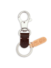 Il Bisonte Leather Trim Double Keyring In Cognac