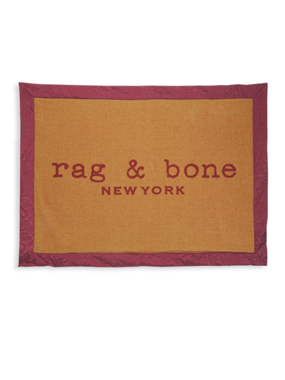 Rag & Bone Logo Wool Puffer Blanket In Yellow