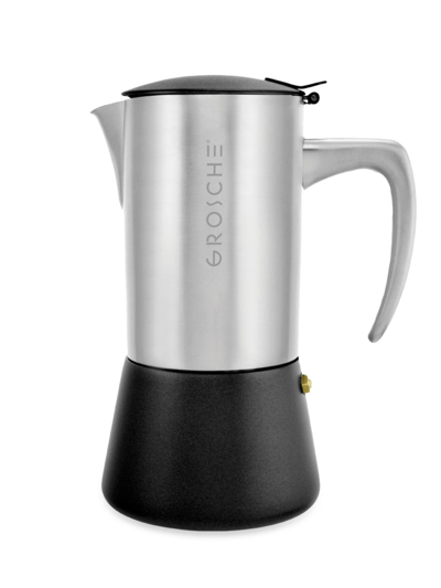 GROSCHE MILANO BRUSHED STAINLESS STEEL STOVETOP ESPRESSO MAKER,400015334428