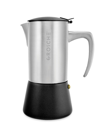GROSCHE MILANO BRUSHED STAINLESS STEEL STOVETOP ESPRESSO MAKER,400015334433