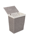 HONEY-CAN-DO 7-PIECE TWISTED PAPER ROPE WOVEN BATHROOM STORAGE BASKET SET, GRAY,400015482983