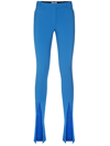 Attico Freja High-rise Techno Crêpe Pants In Light Blue