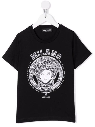 Versace Boys Teen Black Medusa T-shirt