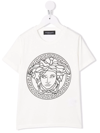 Versace Medusa-print Short-sleeve T-shirt In White