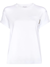 Brunello Cucinelli Bead-embellished Stretch-cotton Jersey T-shirt In White