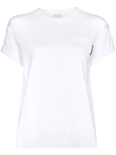 BRUNELLO CUCINELLI MONILI CREW-NECK COTTON T-SHIRT