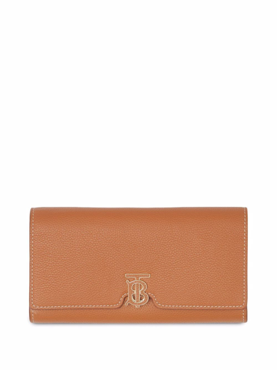 Burberry Monogram-motif Continental Wallet In Brown