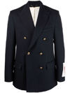 Golden Goose Golden Collection Wool-blend Peacoat In Blue