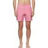 Alexander Mcqueen Skull-print Slip-on Swim Shorts In Pink