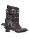 BRUNO BORDESE BRUNO BORDESE GIULIA LEATHER BOOTS,BOSGIULIA-413PELLEBLACK