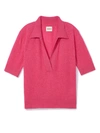 Khaite Jo Shrunken Stretch Cashmere Polo Sweater