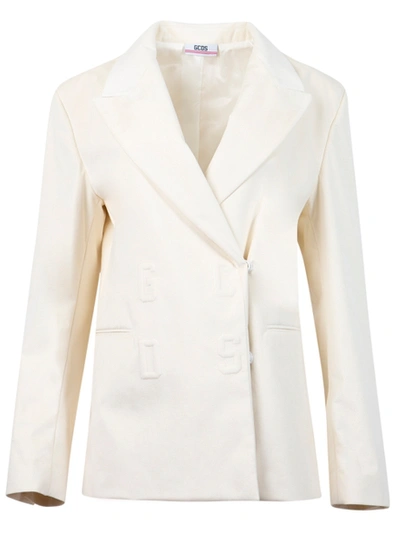 Gcds Alcantara Jacket In White