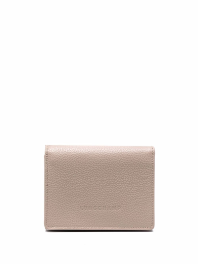 Longchamp Le Foulonné Compact Wallet In Grey