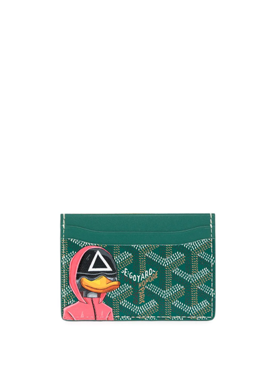 Pre-owned Goyard Squid Game St. Sulpice Cardholder In Green