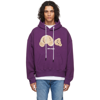 PALM ANGELS PURPLE BEAR HOODIE