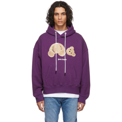 Palm Angels Purple Bear Hoodie