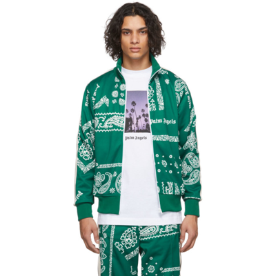Palm Angels Green Bandana Track Jacket