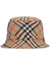 BURBERRY VINTAGE CHECK PRINT BUCKET HAT,16783834