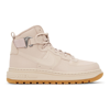 Nike Pink Air Force 1 High Utility 2.0 Sneakers In 200 Fossil Stone/pea