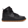 Nike Black Air Force 1 High Utility 2.0 Sneakers In Black,orange,gum Medium Brown,summit White