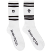 Alexander Mcqueen Logo-intarsia Metallic Cotton-blend Socks In 9060 White/black