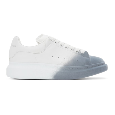 Alexander Mcqueen White & Grey Felted Oversized Sneakers In 9708 Opt.whi/melange