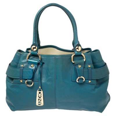 Pre-owned Dkny Blue Leather Tote
