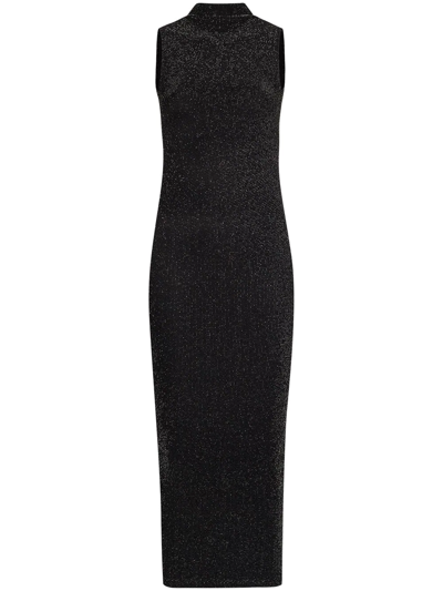 Alix Nyc Arbor Lurex Knit Midi Dress In Black