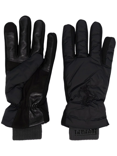 Ferrari Prancing Horse Touchscreen Gloves In Black