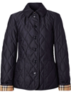 Burberry Diamond-quilted Thermoregulated Jacket In Blue