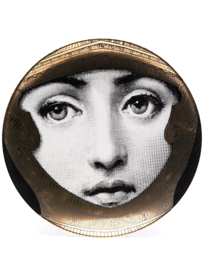 Fornasetti Variazioni Decorative Plate In Schwarz