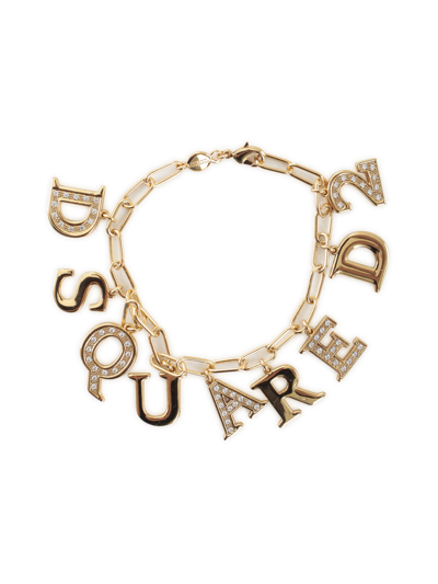 Dsquared2 Letter Chain Bracelet In Gold