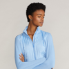 Polo Ralph Lauren Quilted Hybrid Zip-up Jacket In Blue Lagoon