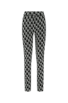 We11 Done Black Wool & Cashmere Knit Logo Leggings