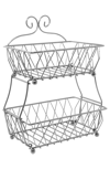 Sorbus 2-tier Wire Fruit Basket In Silver