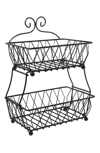 Sorbus 2-tier Wire Fruit Basket In Black