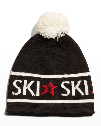 Perfect Moment Ski Merino Wool Beanie In Black